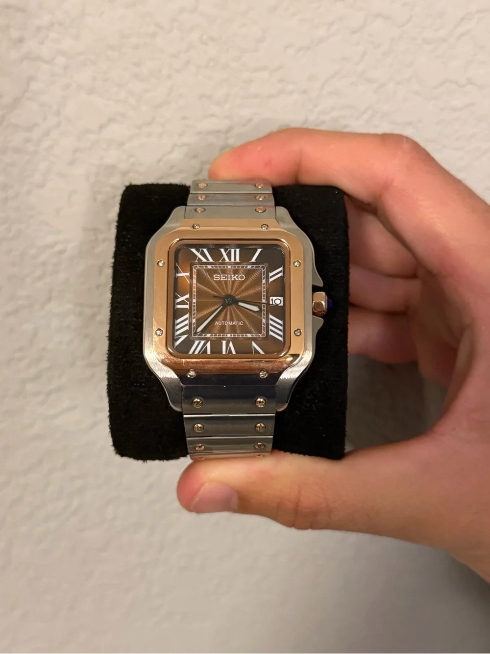 Seiko Mod: Rose Gold Brown Santos